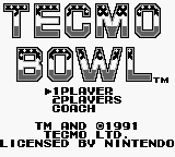 Tecmo Bowl Title Screen